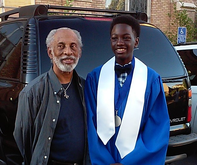 Willie and Lehzan at Junior High graduation