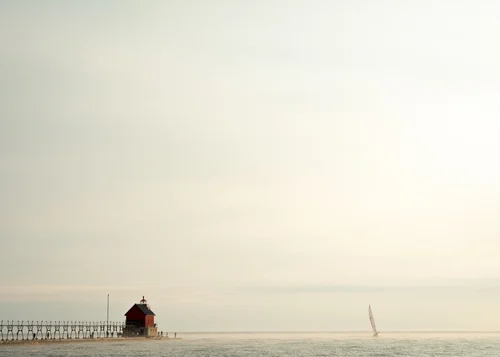 Sailboat and Lighthouse