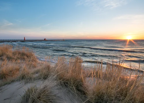 Grand Haven Pier and Sunset