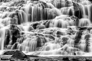 Bond Falls In Black and White