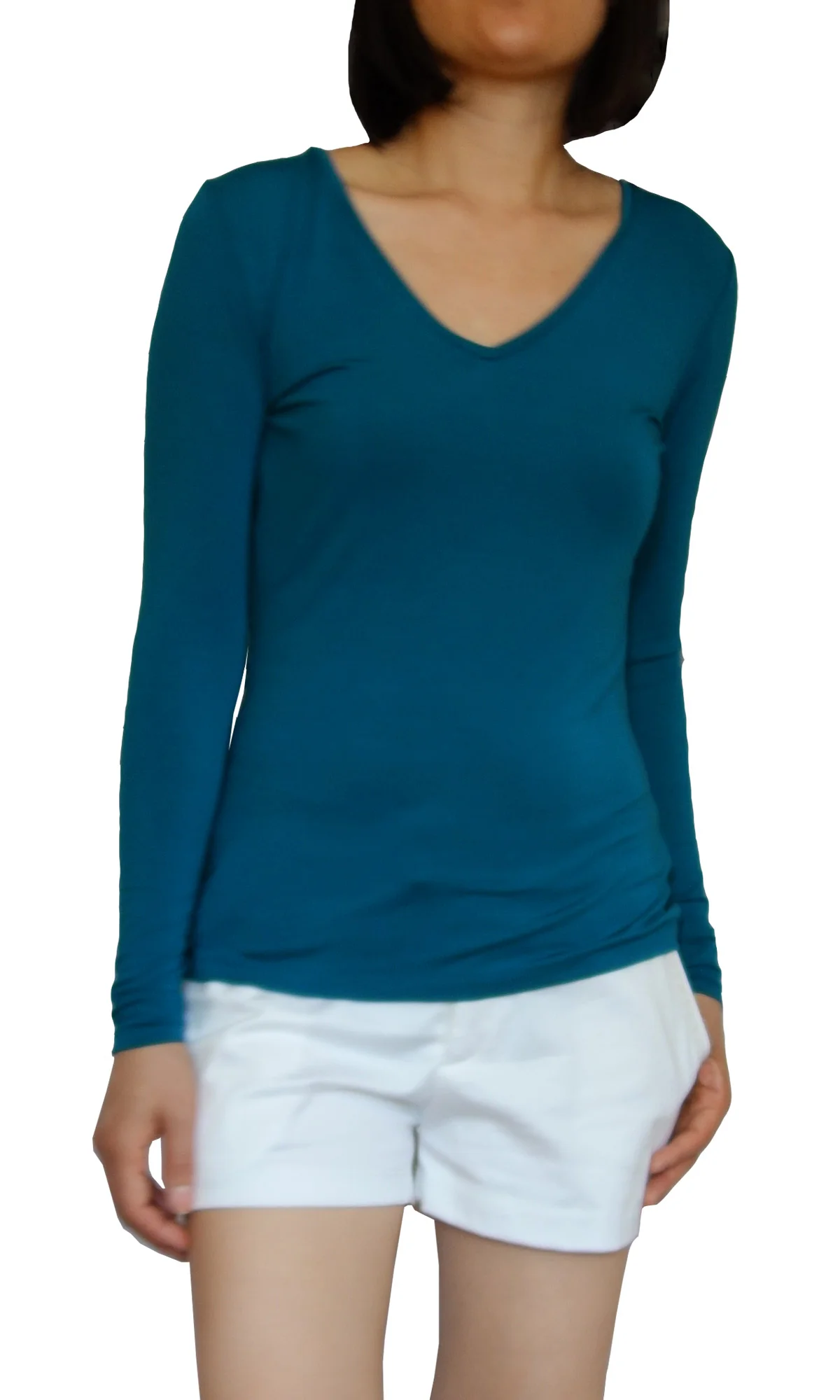 Royal Blue Long V-Neck