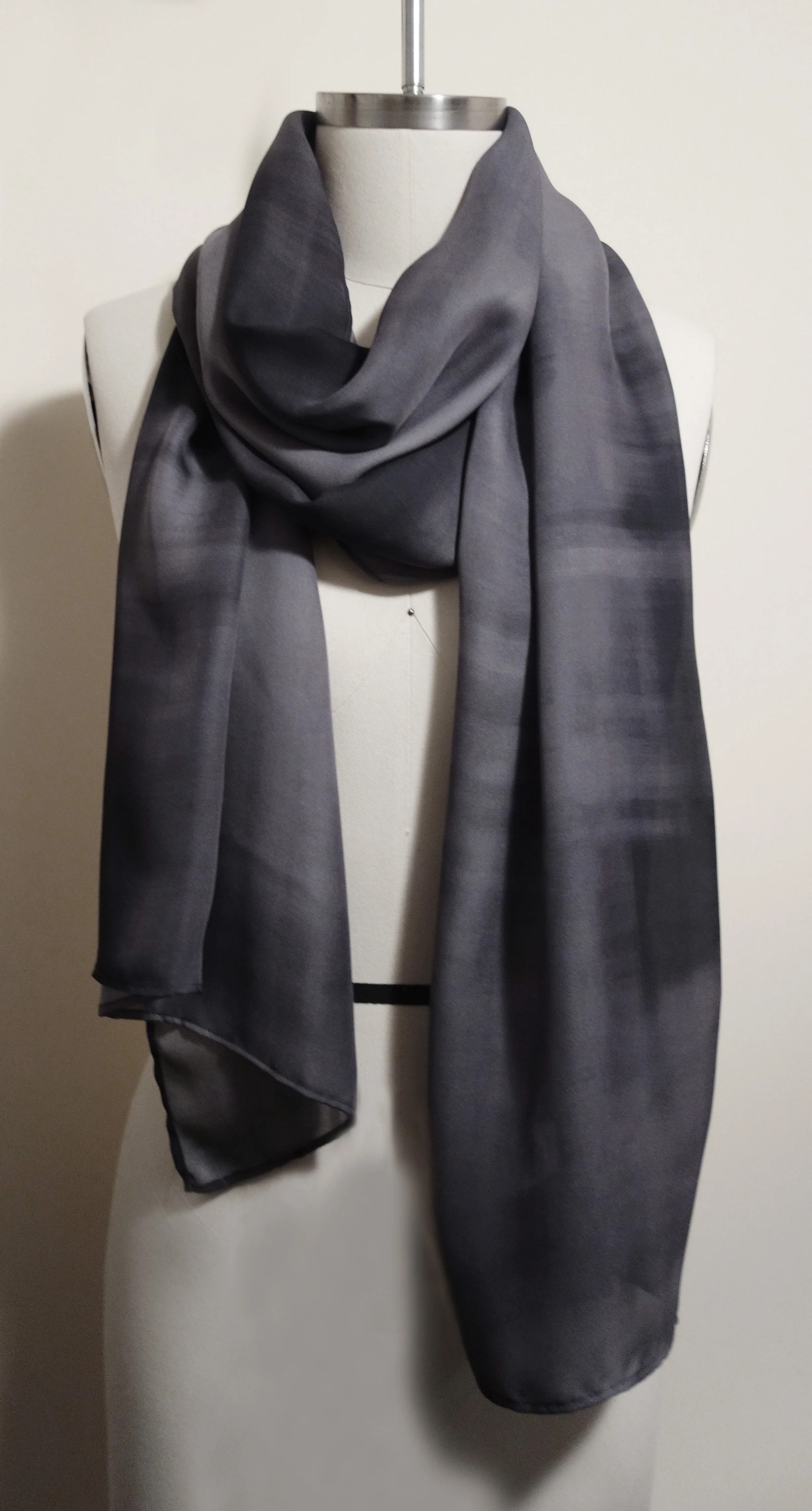 Grey Silk Scarf