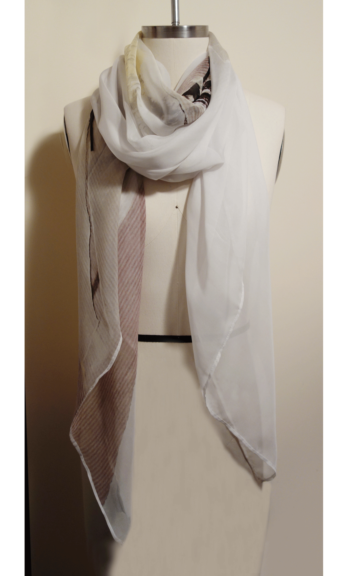 Square silk print scarf/wrap