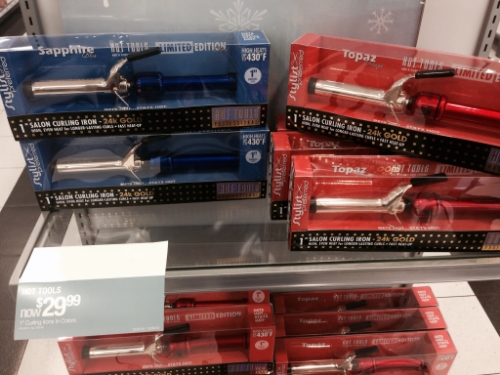 Cute festive color curling irons in the same brand