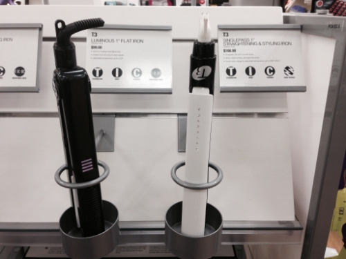 Second favorite is the T3 flat iron. The white one on the right is my fav, however I'm sure the one on the left is just fine. 
