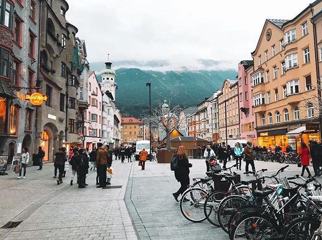 Every walk through Innsbruck, a quaint town nestled in the mountains in Austria, is full of eye-catching scenes. Even on the cloudiest day, the views are still amazing.