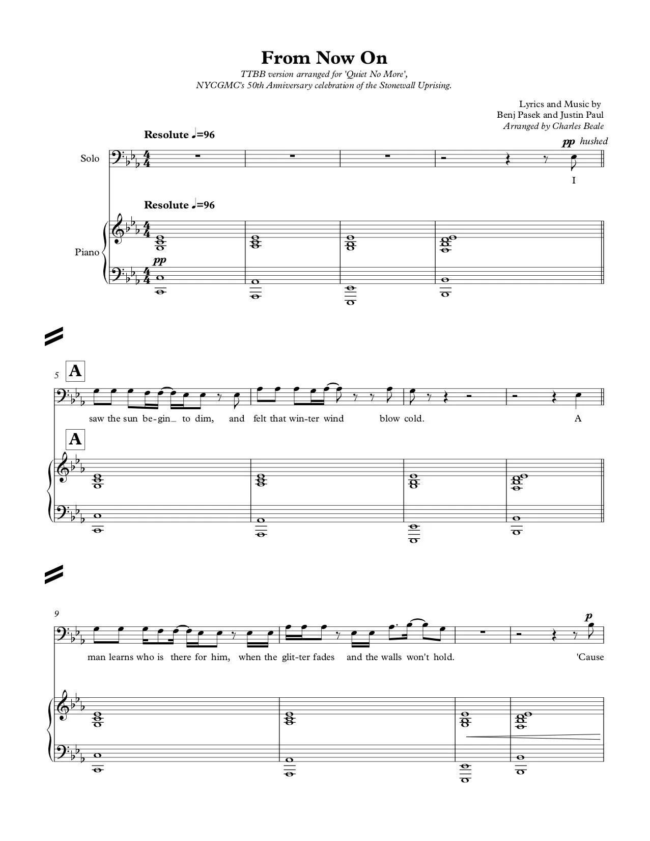 From Now On - TTBB (SMP)