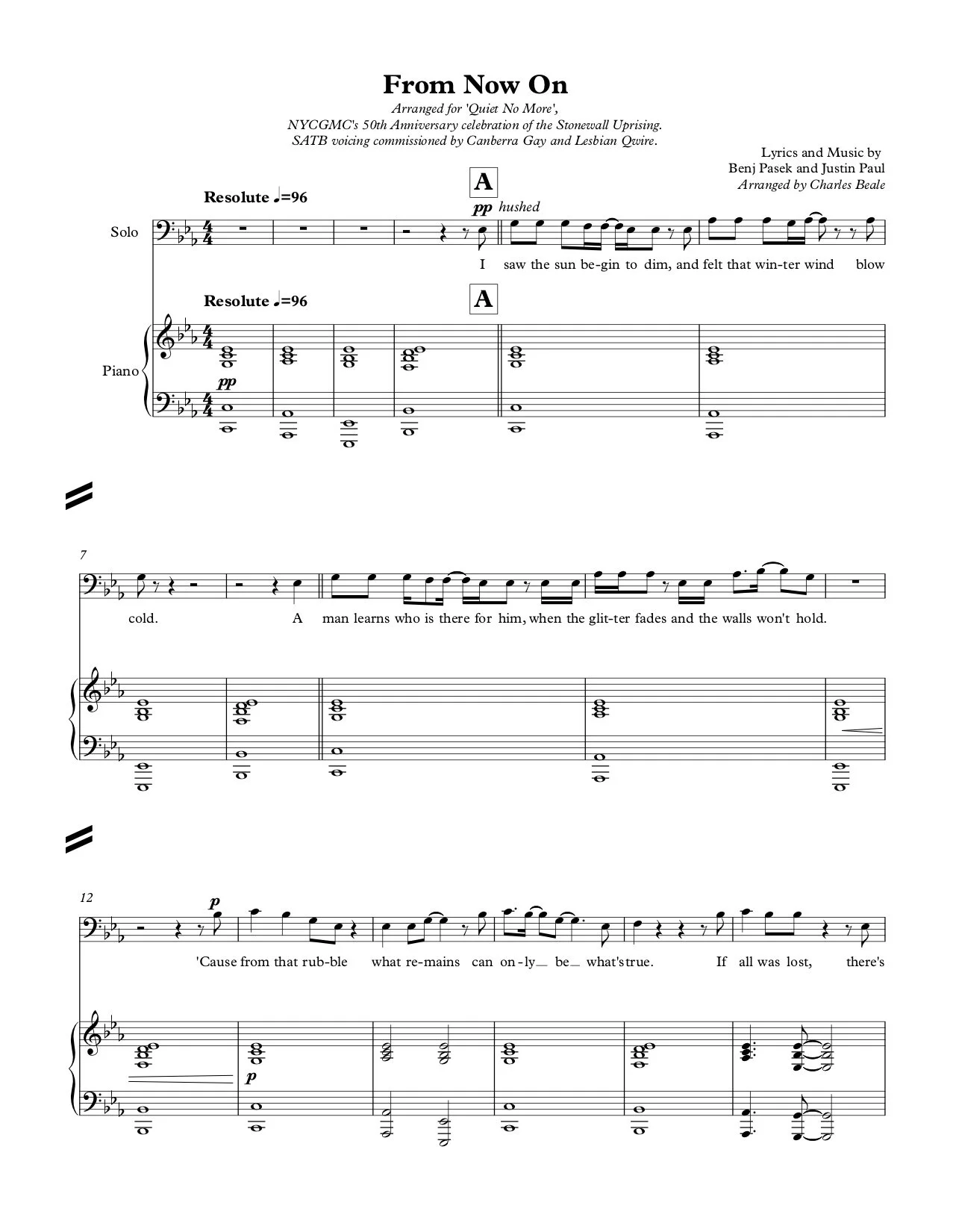 From Now On - SATB (SMP)