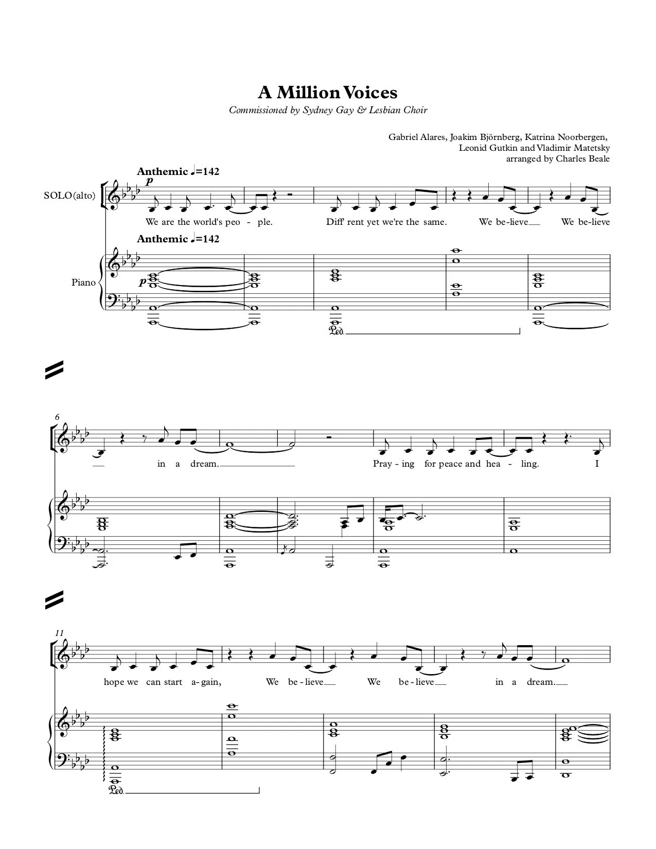 A Million Voices - SATB (SMP)
