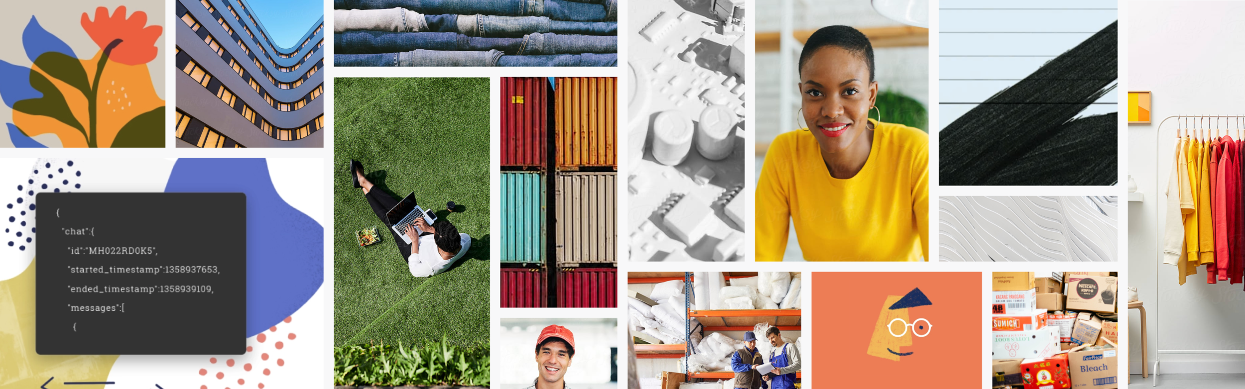 Select sourced imagery for mood board creation