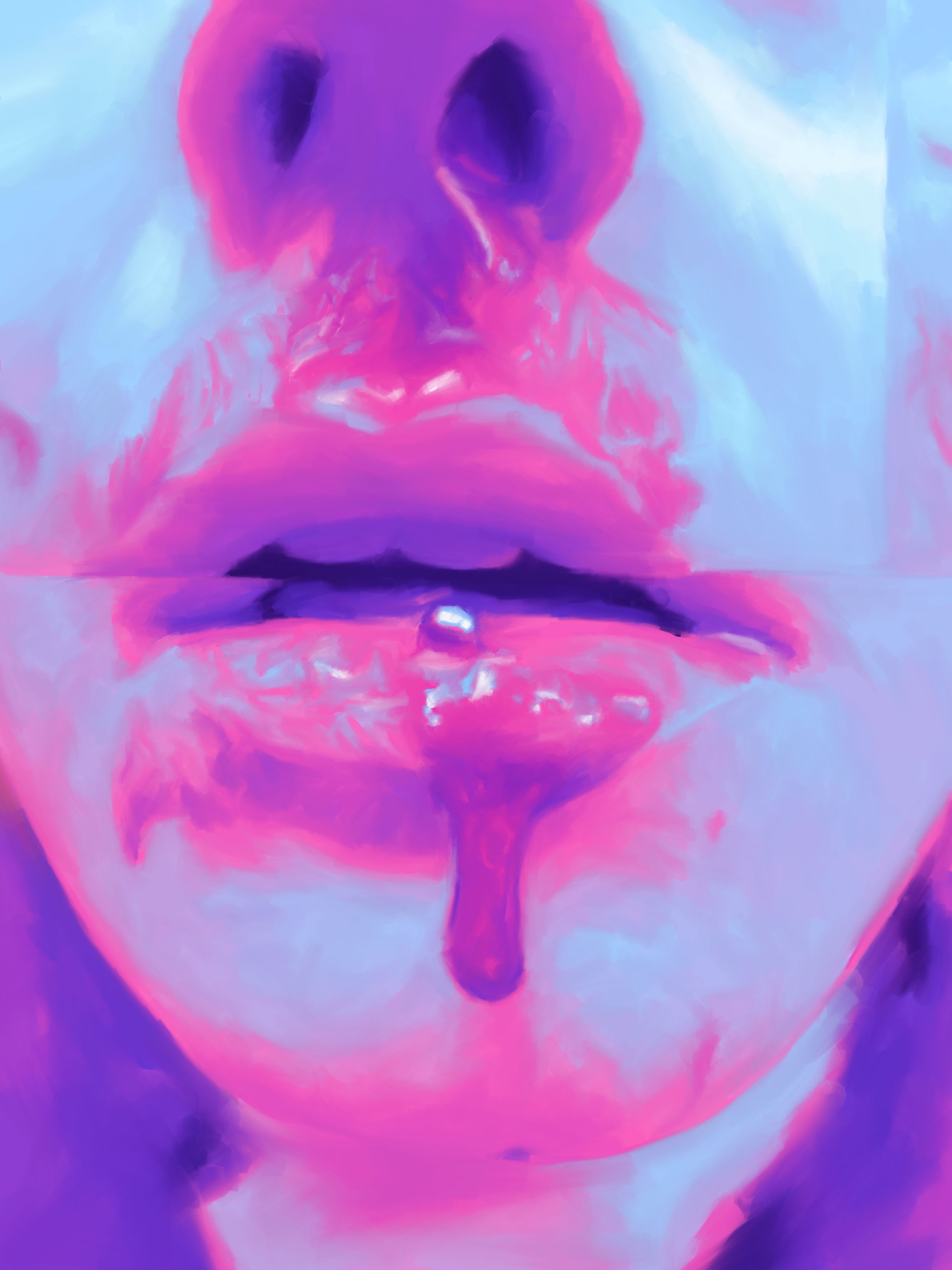 Make It Pretty, 8" x 10.5", oil and digital on canvas, 2015.