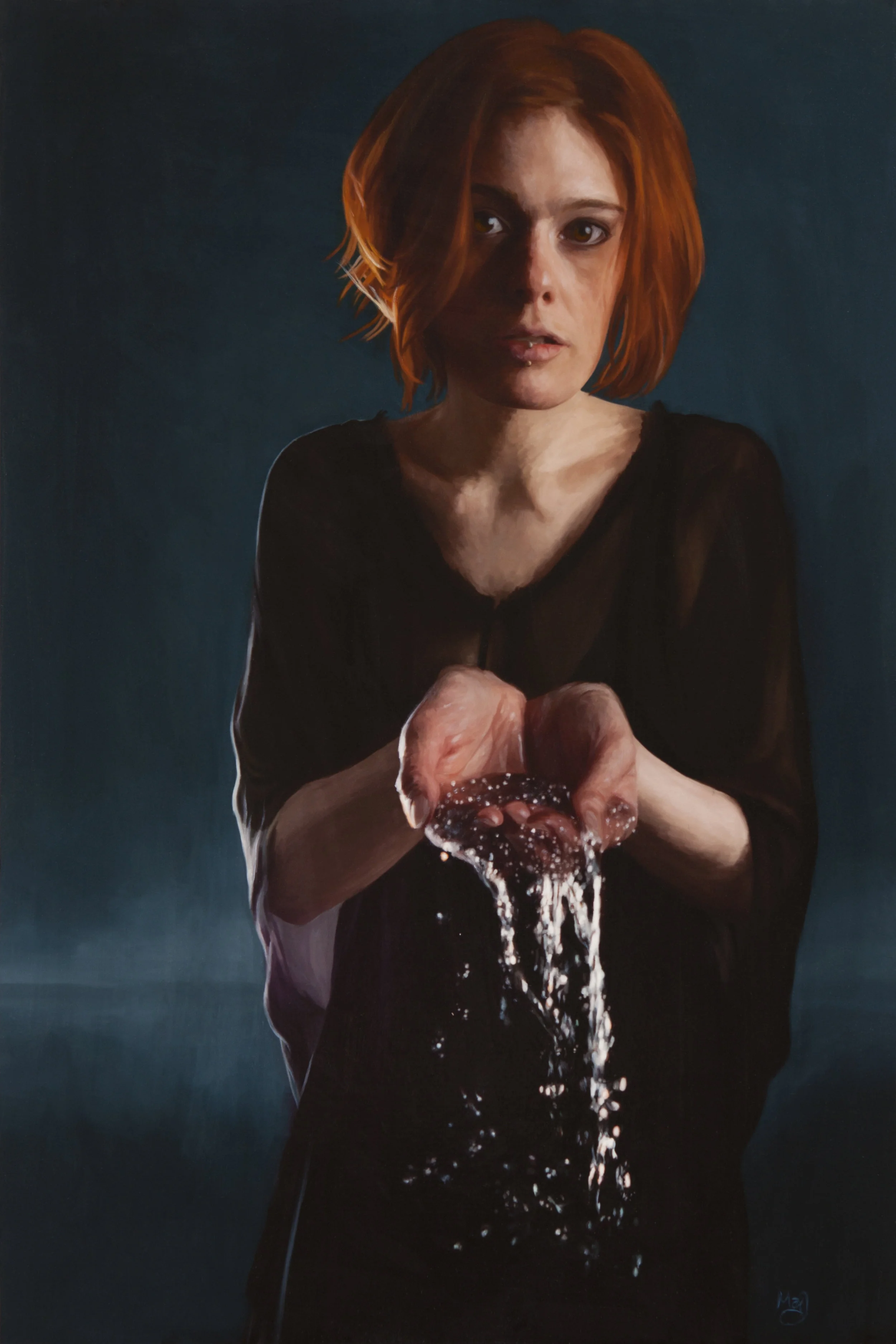 Like Diamonds, 18" x 12", oil and digital on panel, 2017.