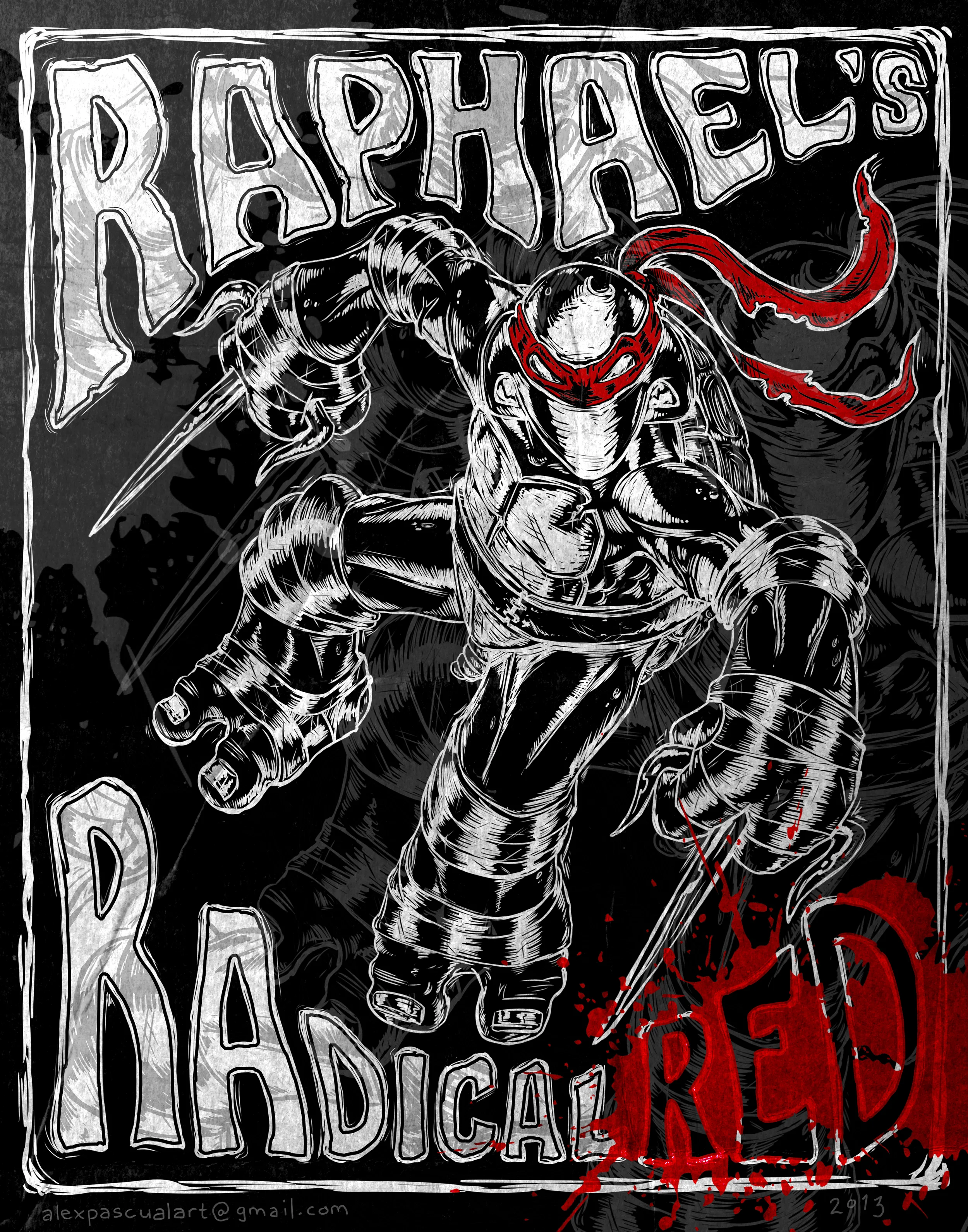 "Raphael's Radical Red" . concept - for non-profit