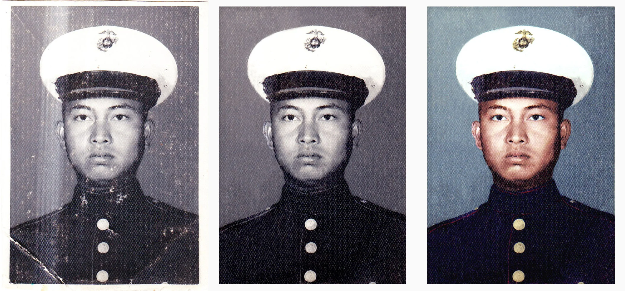 Photo Restoration and Colorization - original photo circa 1966