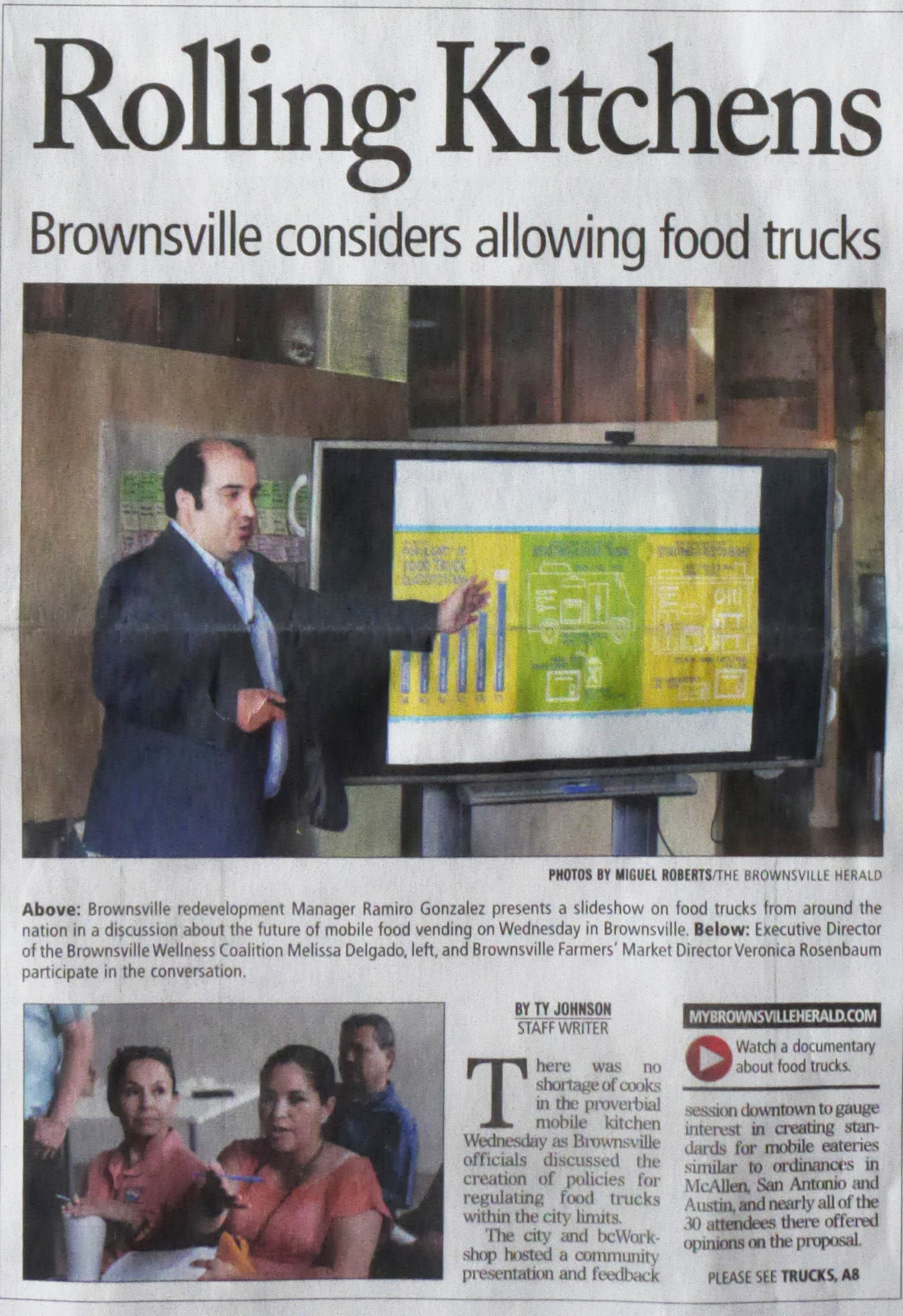  Front page of the Brownsville Herald. 
