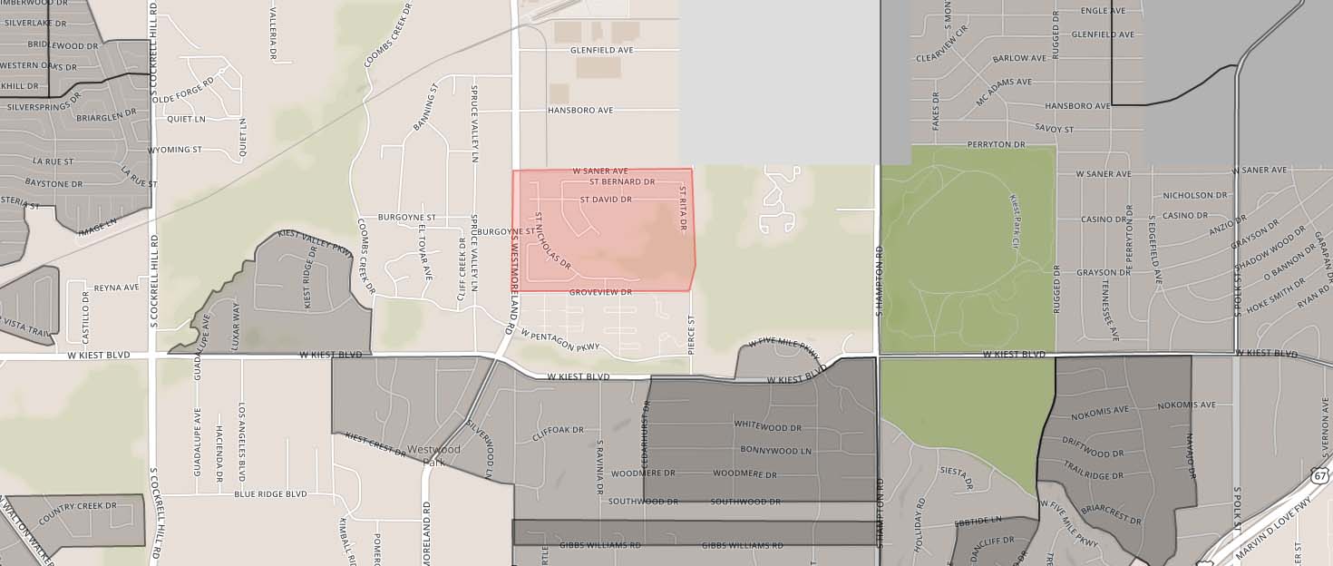 Encino Hills neighborhood boundaries