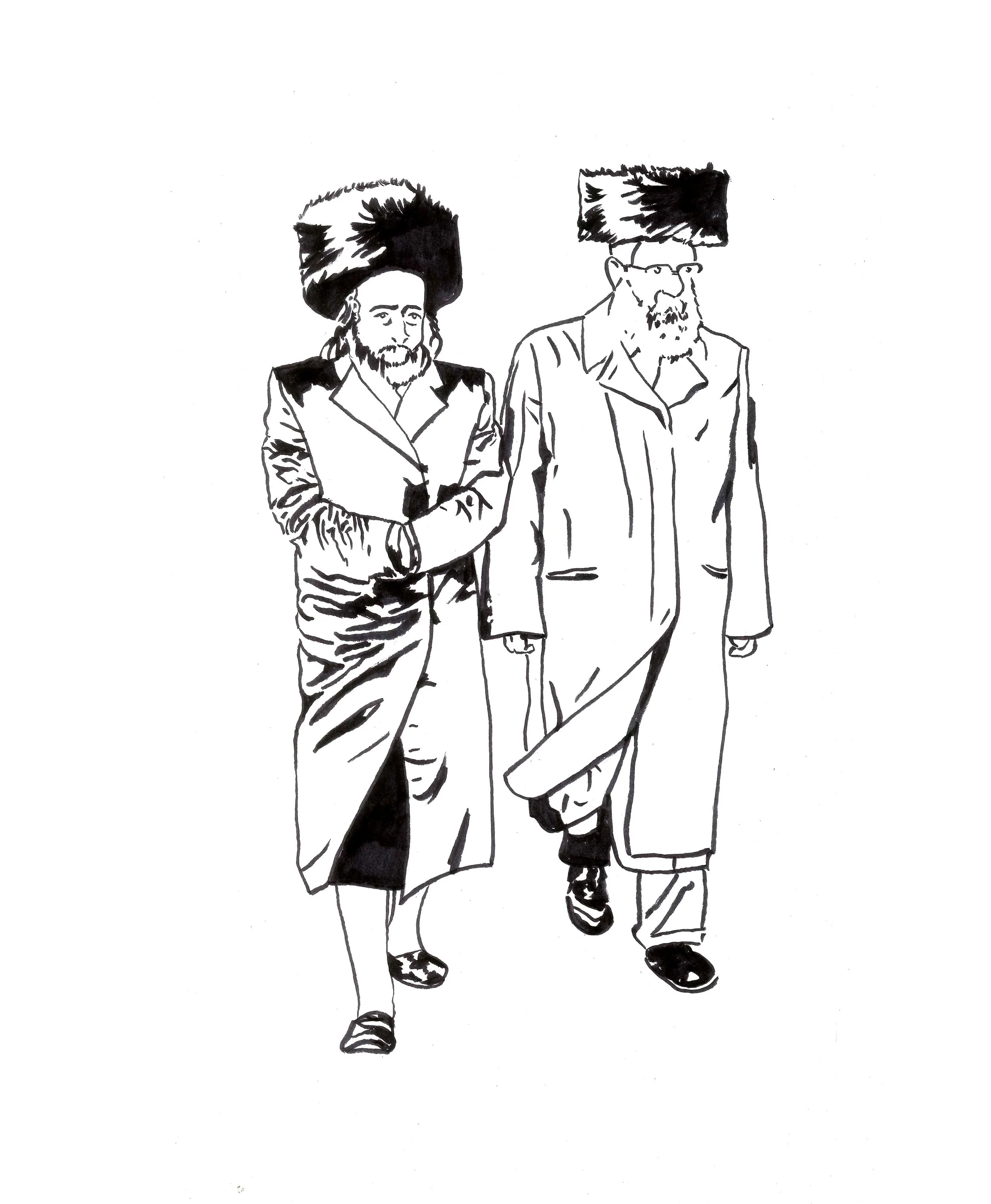 Chilly Chassidim Walking.jpg