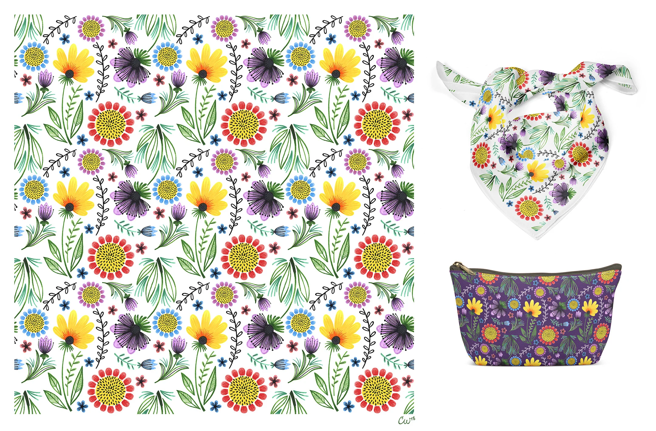 Folksy Flowers Pattern