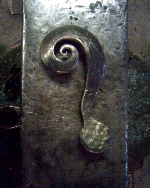 Here is the nearly finished decorative door handle by Jeremyah.