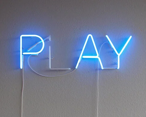 Play, 2009. Neon and transformer.