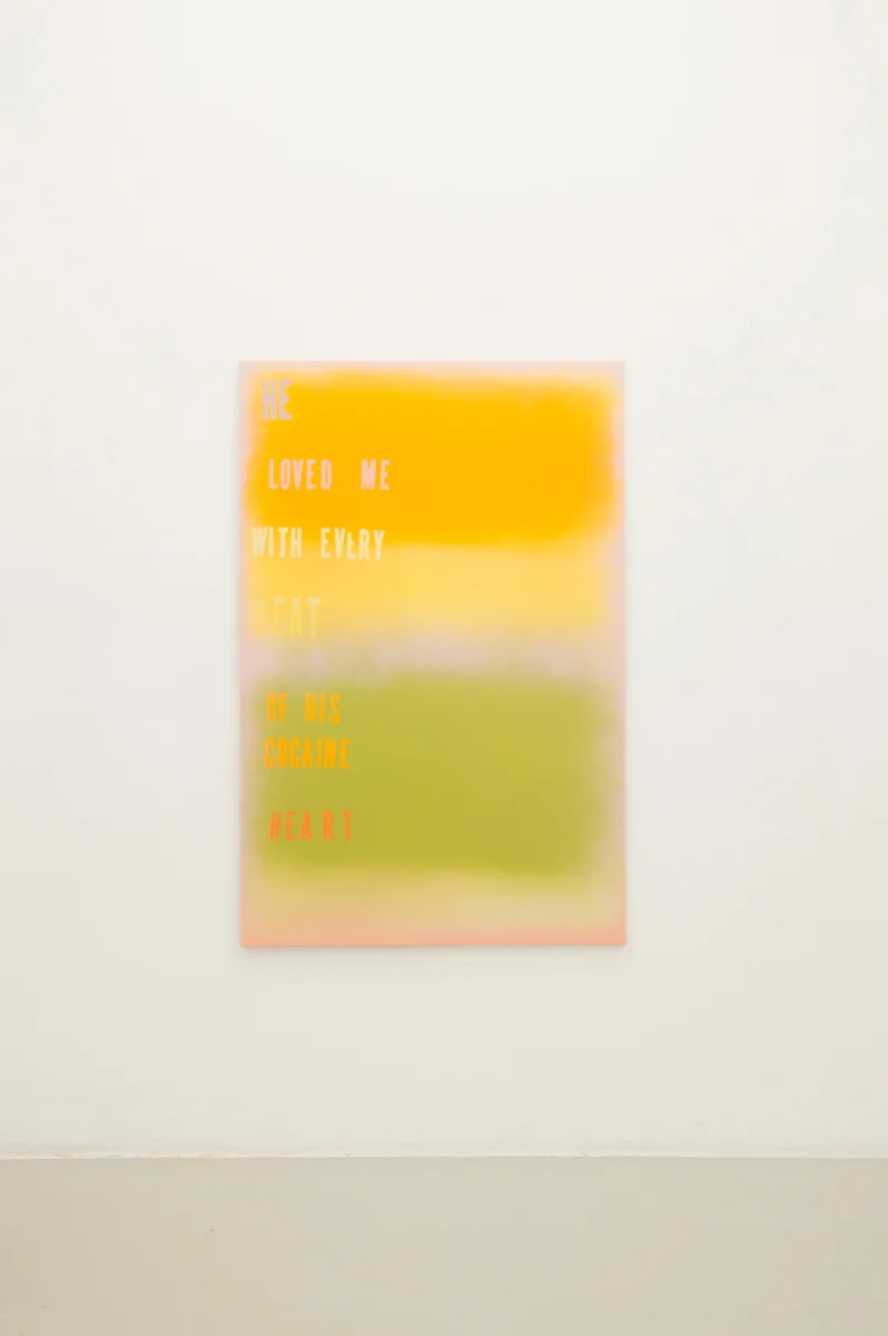 Citron Baby, 2014, 153 x 101 cm Spraypaint on canvas
