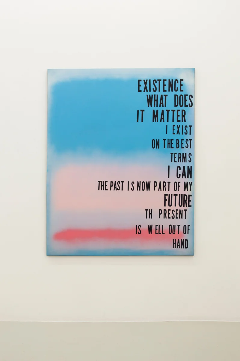 Heaven Can Wait , 2014, 153 x 122 cm Spraypaint on canvas