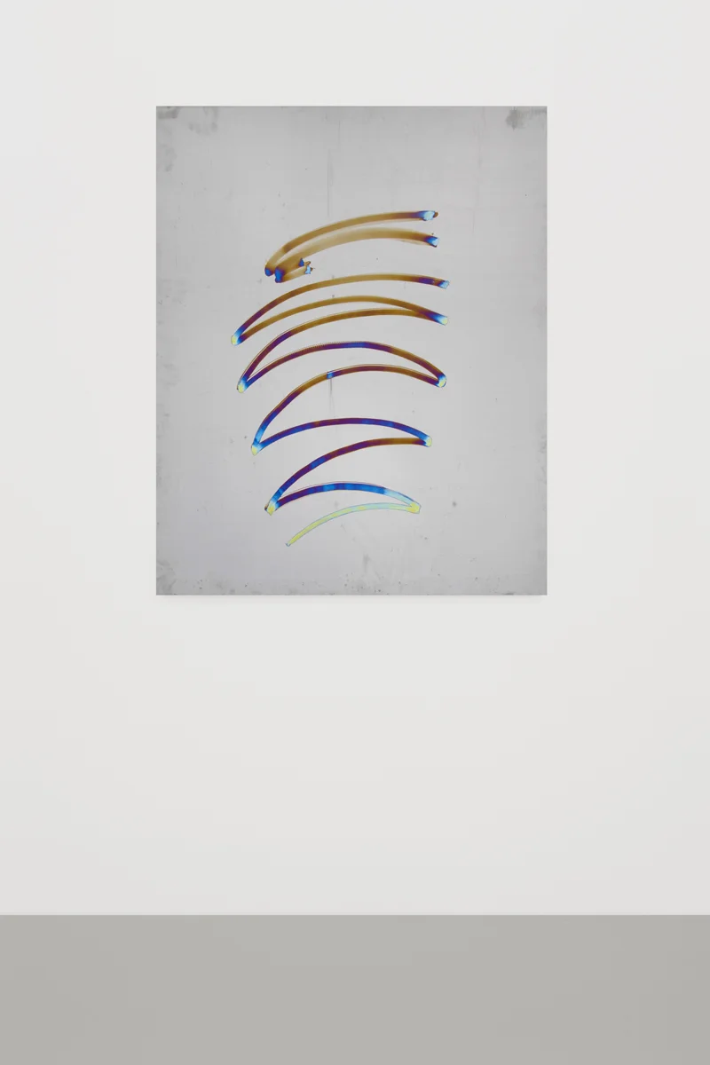 Untitled , 2014, 125 x 100 cm Anodized tiatanium