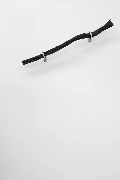 LINE_6 , 2014, 100 cm Binchōtan - white charcoal, water pipe mounts