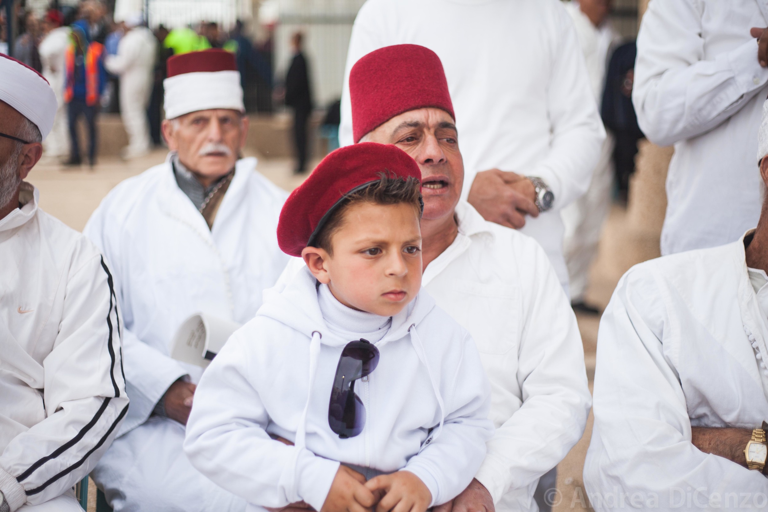  Men chant and wait for their communities&nbsp;annual sacrifice to begin&nbsp;on&nbsp;Mount Gerizim.&nbsp;This&nbsp;ancient community of Samaritans is one of the oldest religions in the world consisting of roughly seven hundred people today.&nbsp; 