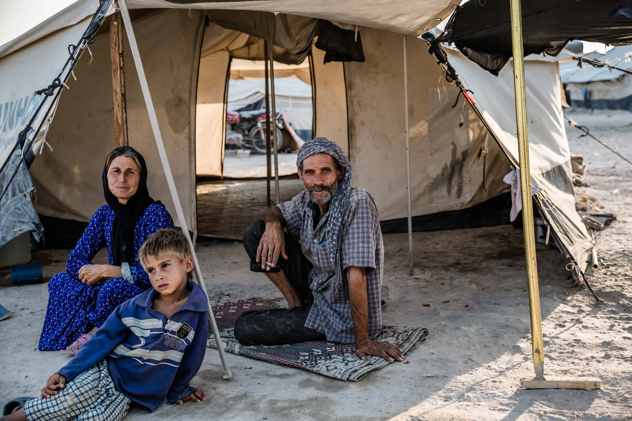 Syrians displaced from the fight against the Islamic State in Ain Issa camp, 40 kilometers north of Raqqa. August, 27, 2017.