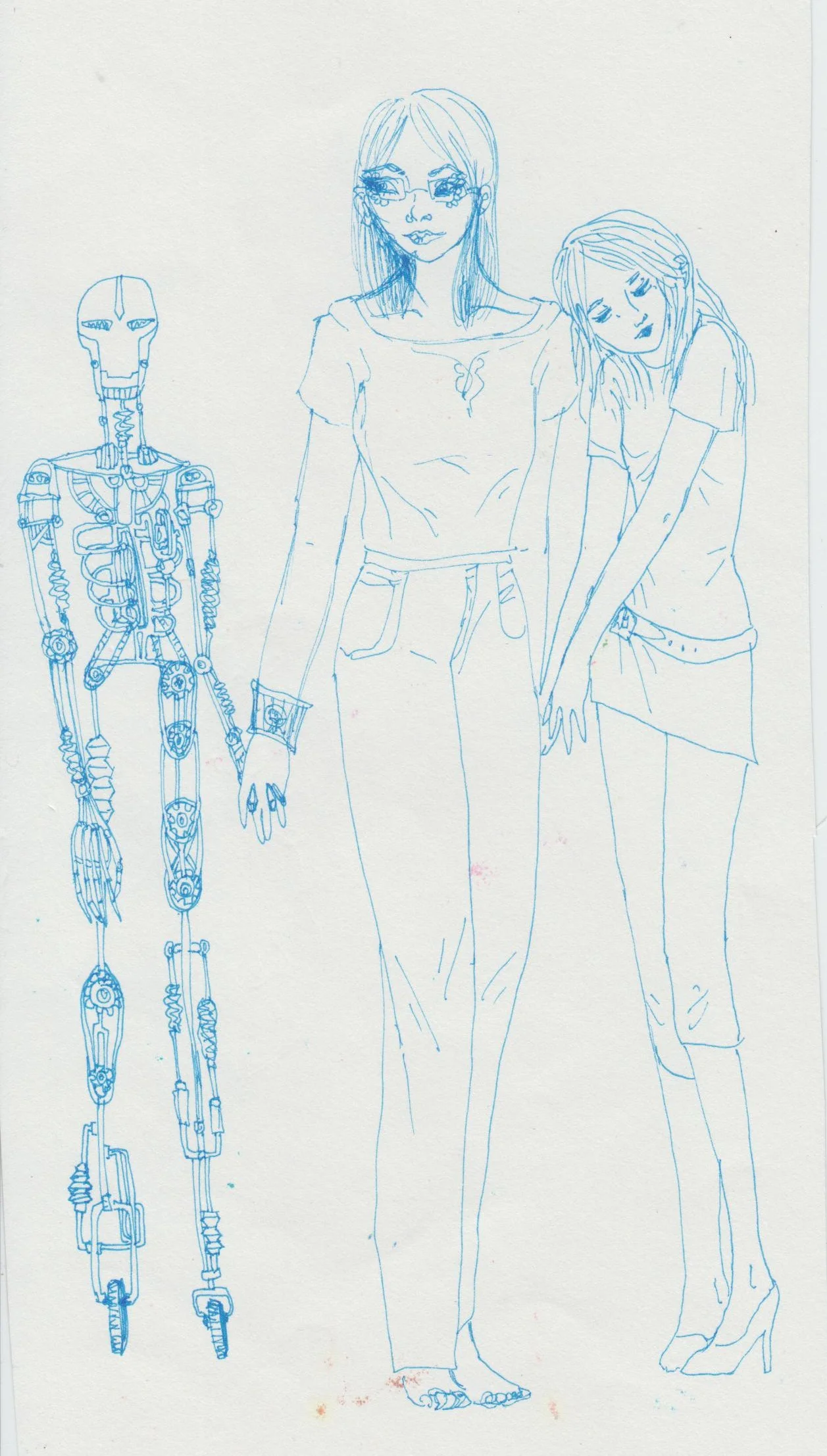 Robot love, a jealous daughter.