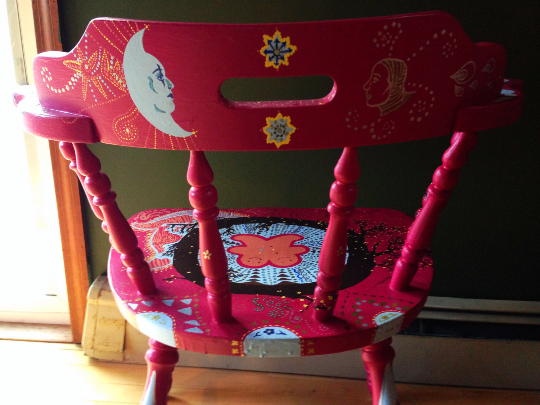 Painted Wooden Armchair