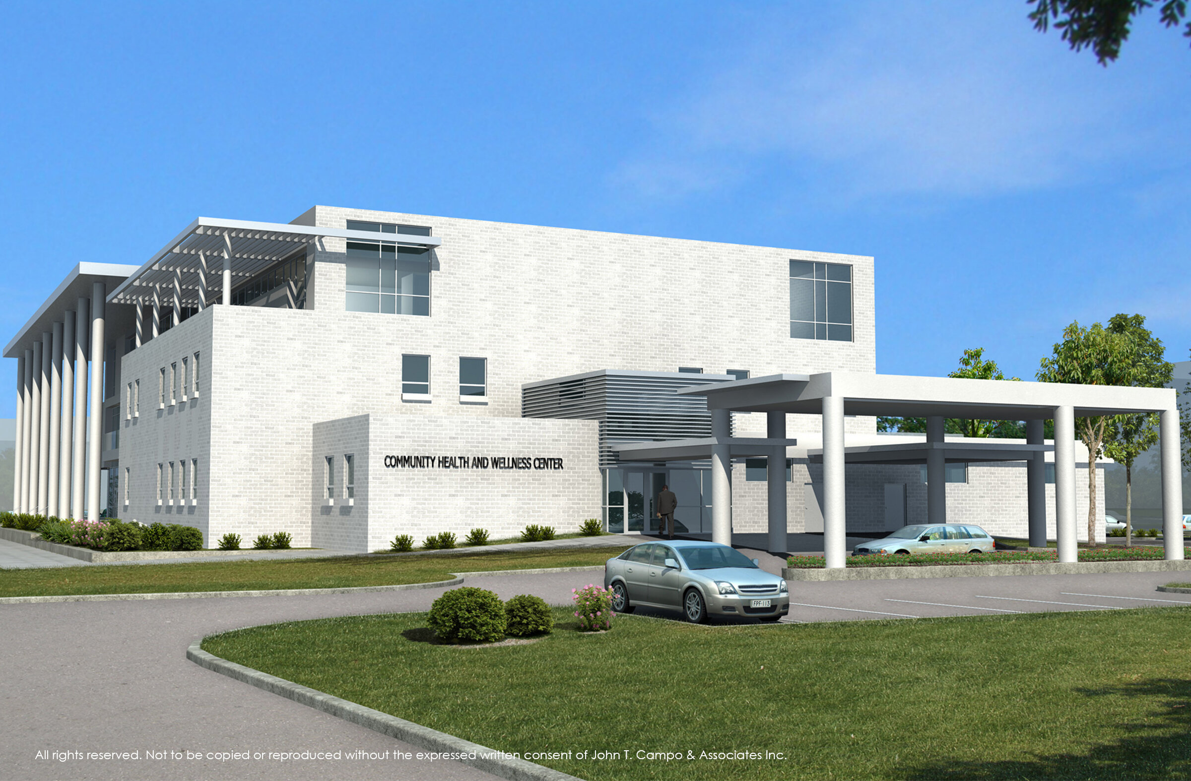 Dillard Student Union | Exterior Rendering - Campo Architects