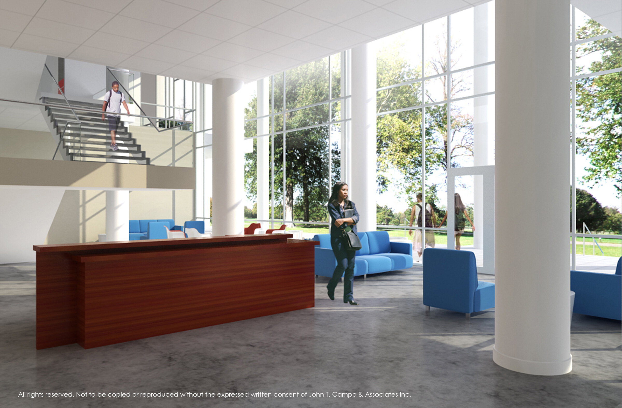 Dillard Student Union | Interior Rendering - Campo Architects