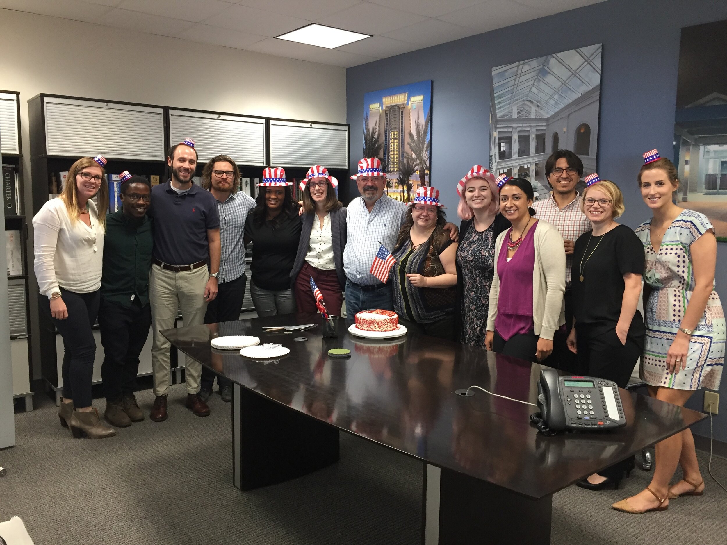Office celebration! Our Studio Director, Miriam Salas is now a U.S. citizen!
