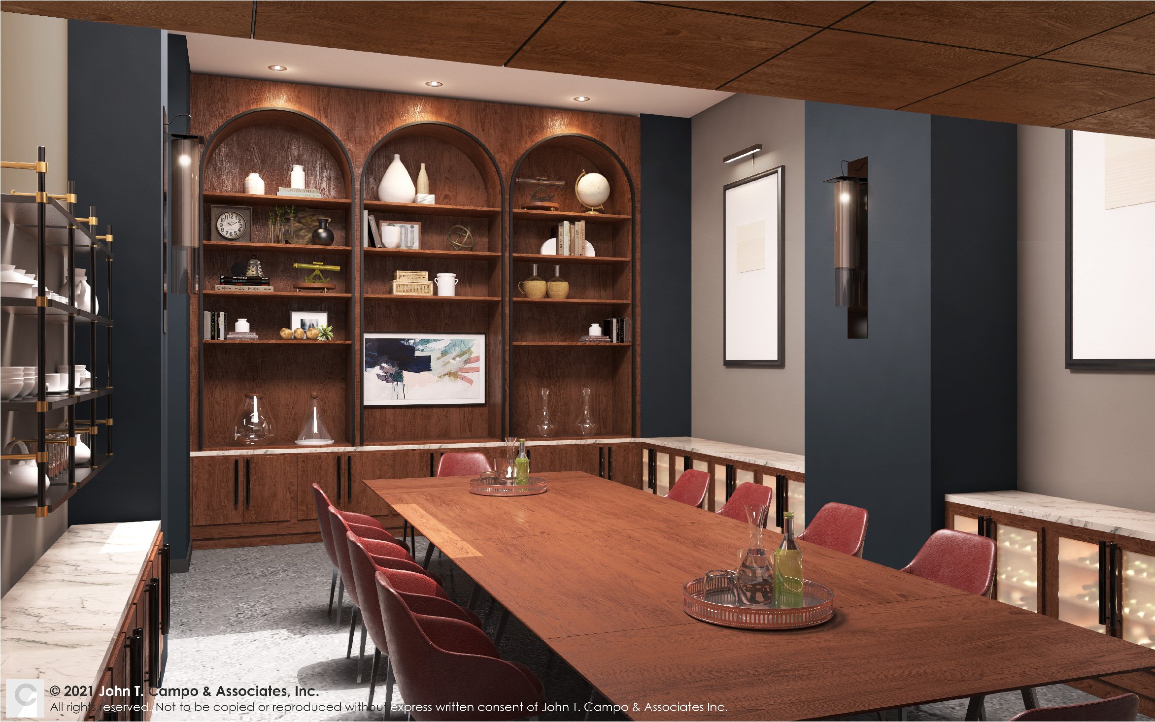 Hotel Ardent Interior Rendering Private Dining Room