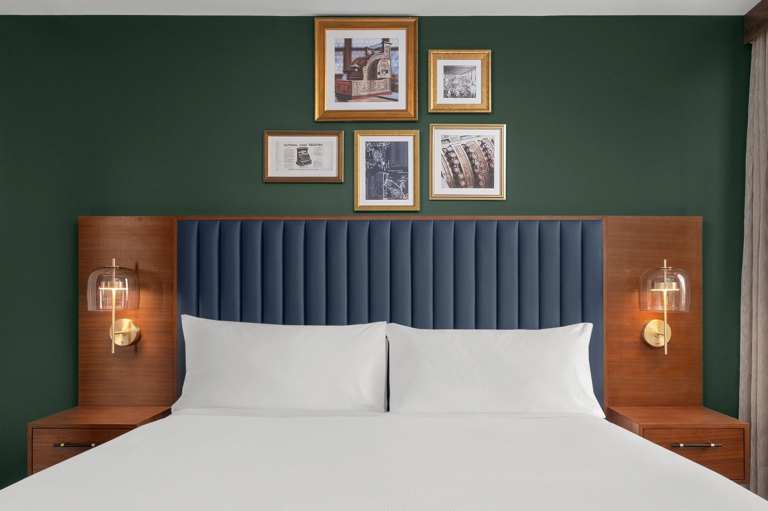 Hotel Ardent guest room headboard