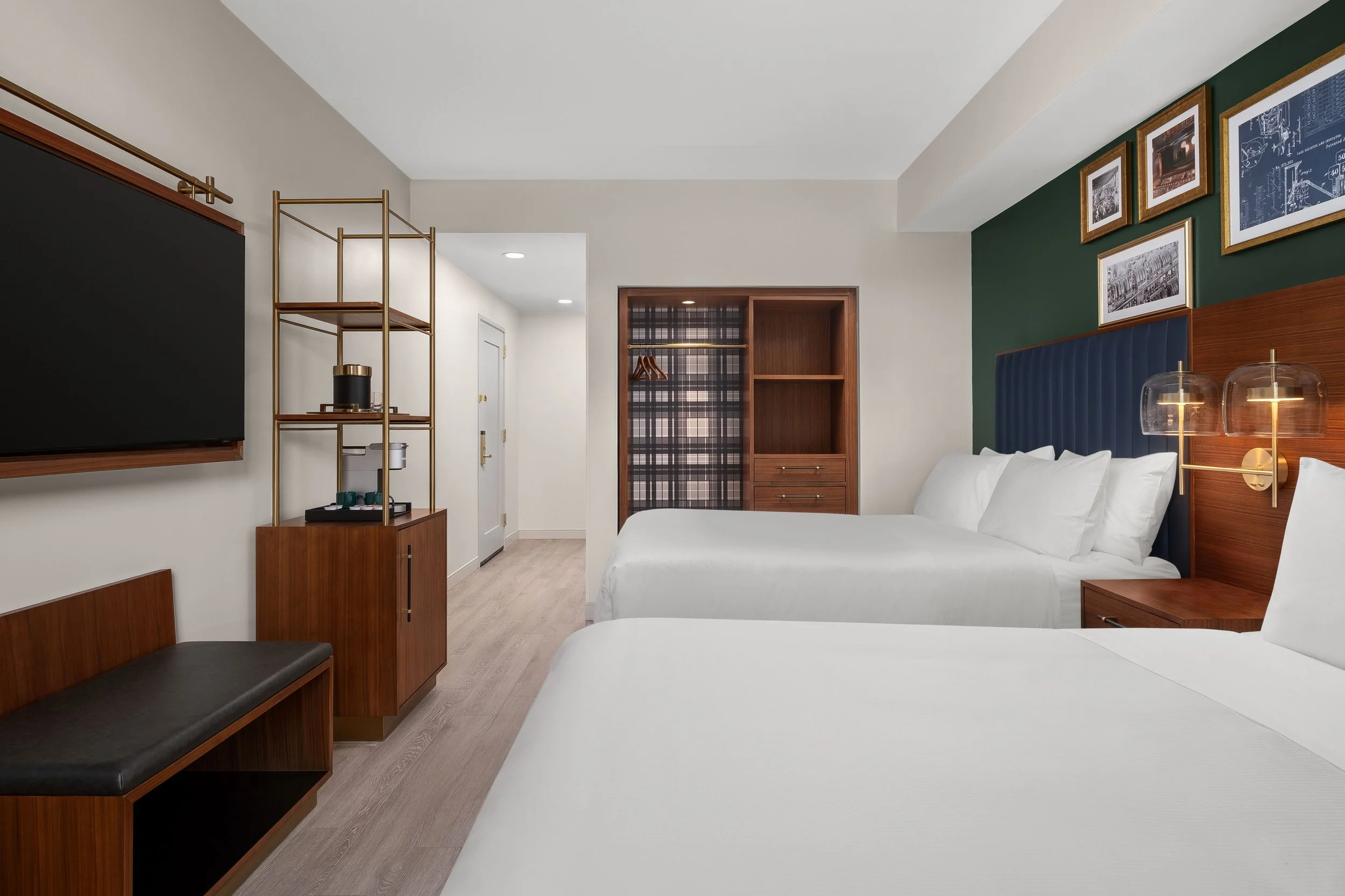 Hotel ardent full view of guest room.