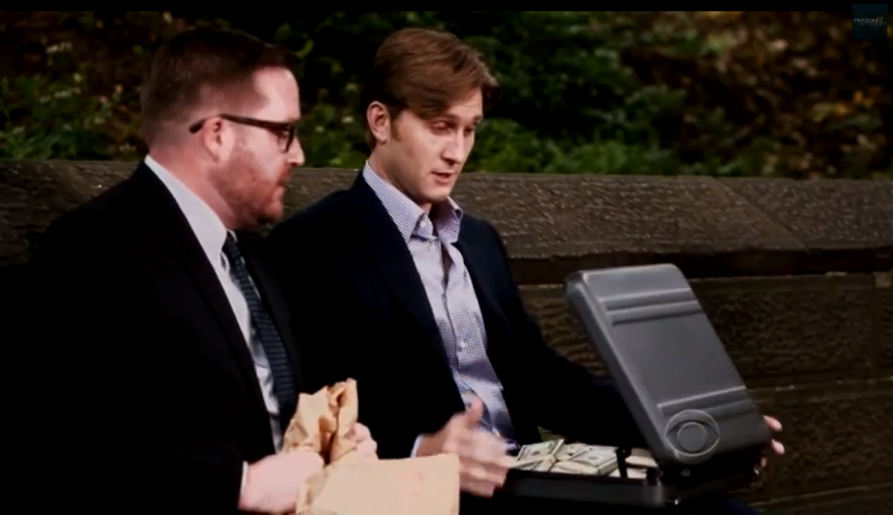 Michael Cyril Creighton & Aaron Staton in episode 307 of Person of Interest.