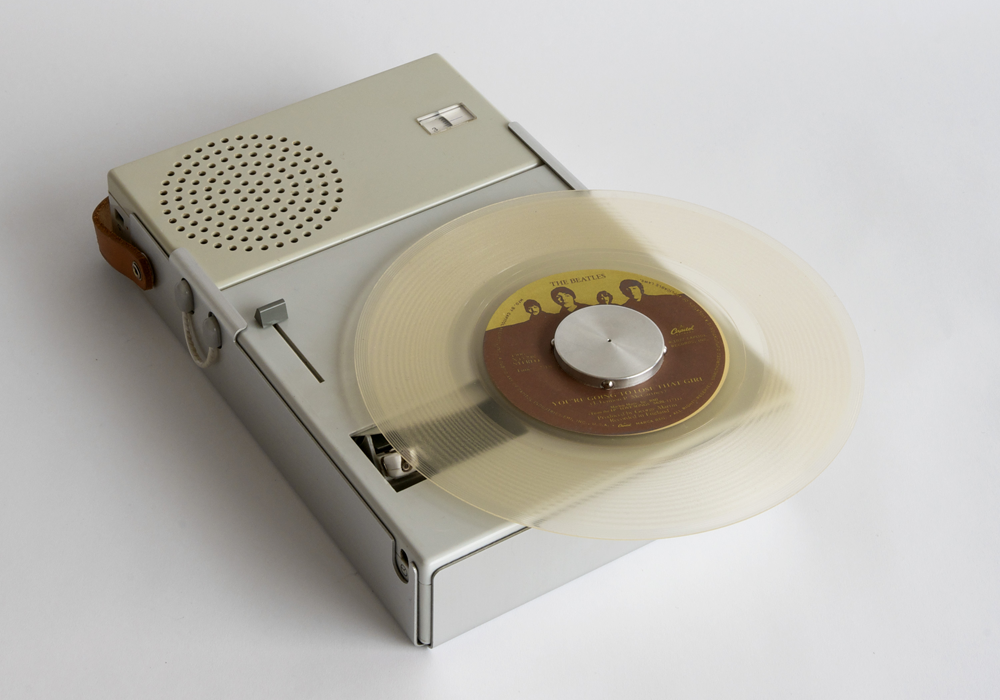 Braun TP1 portable transistor radio and phonograph designed by Dieter Rams. 