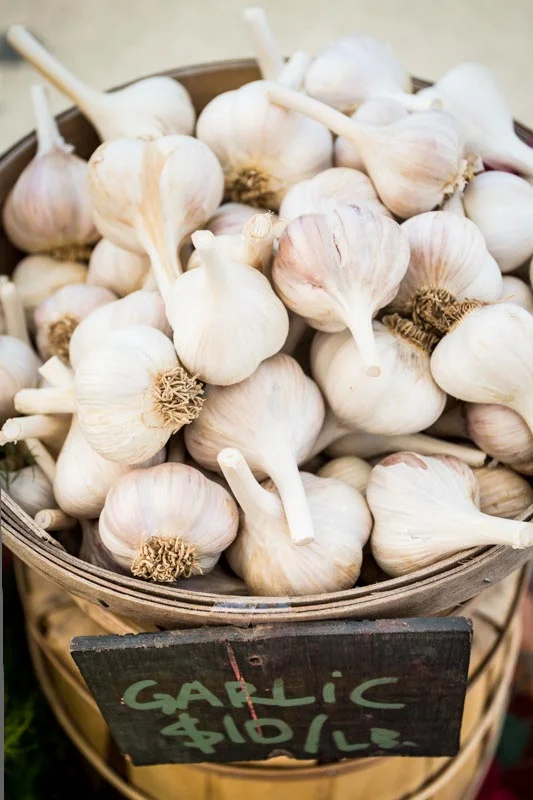 Garlic at the Farmers Market