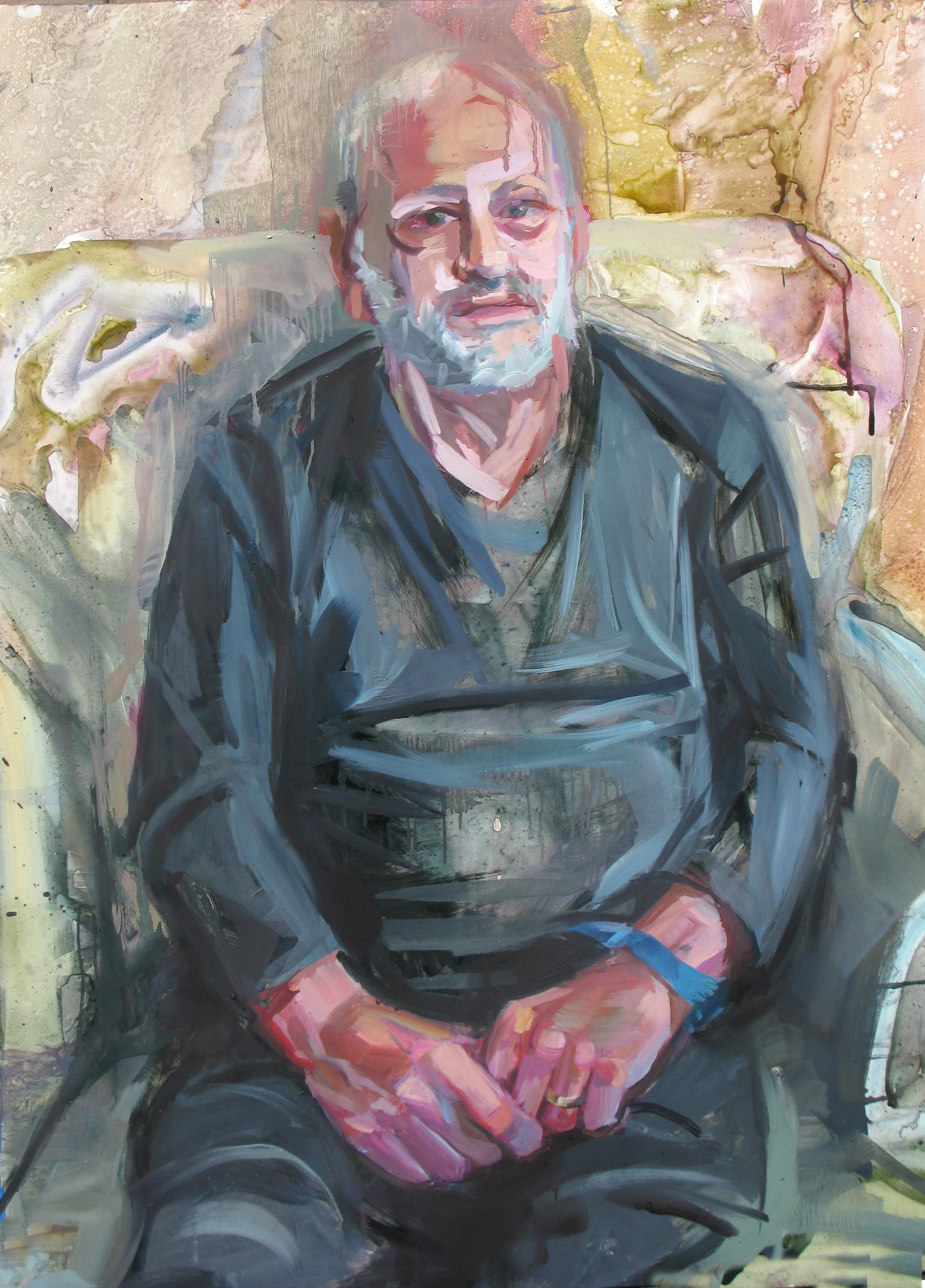 Gerry oil and watercolor on paper 48" x 36" 2014