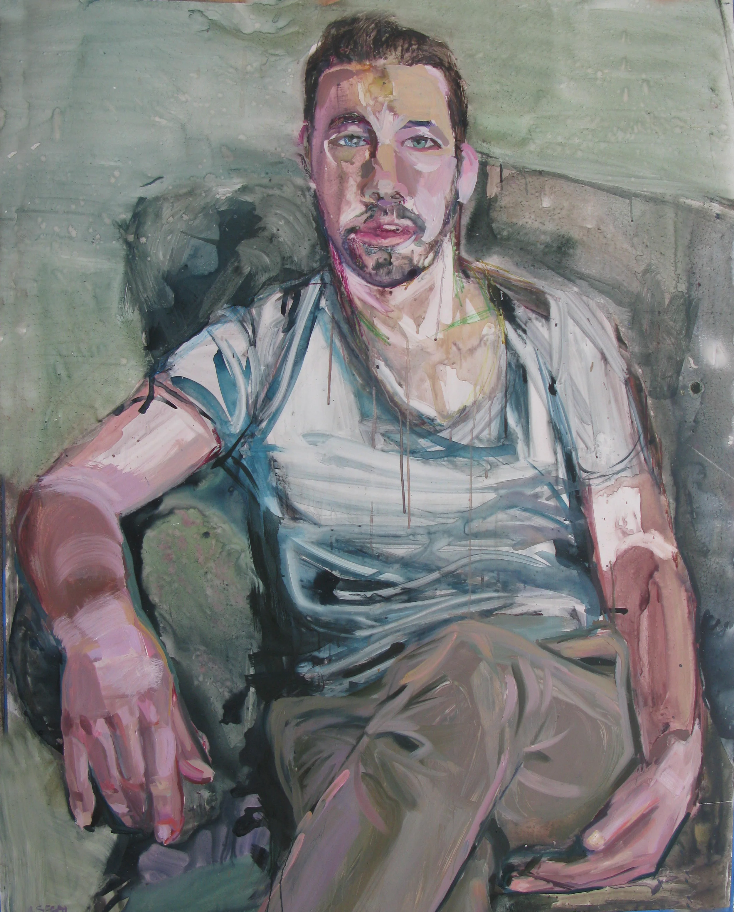 Cody oil, watercolor, and watercolor pastel on paper 60" x 48" 2015
