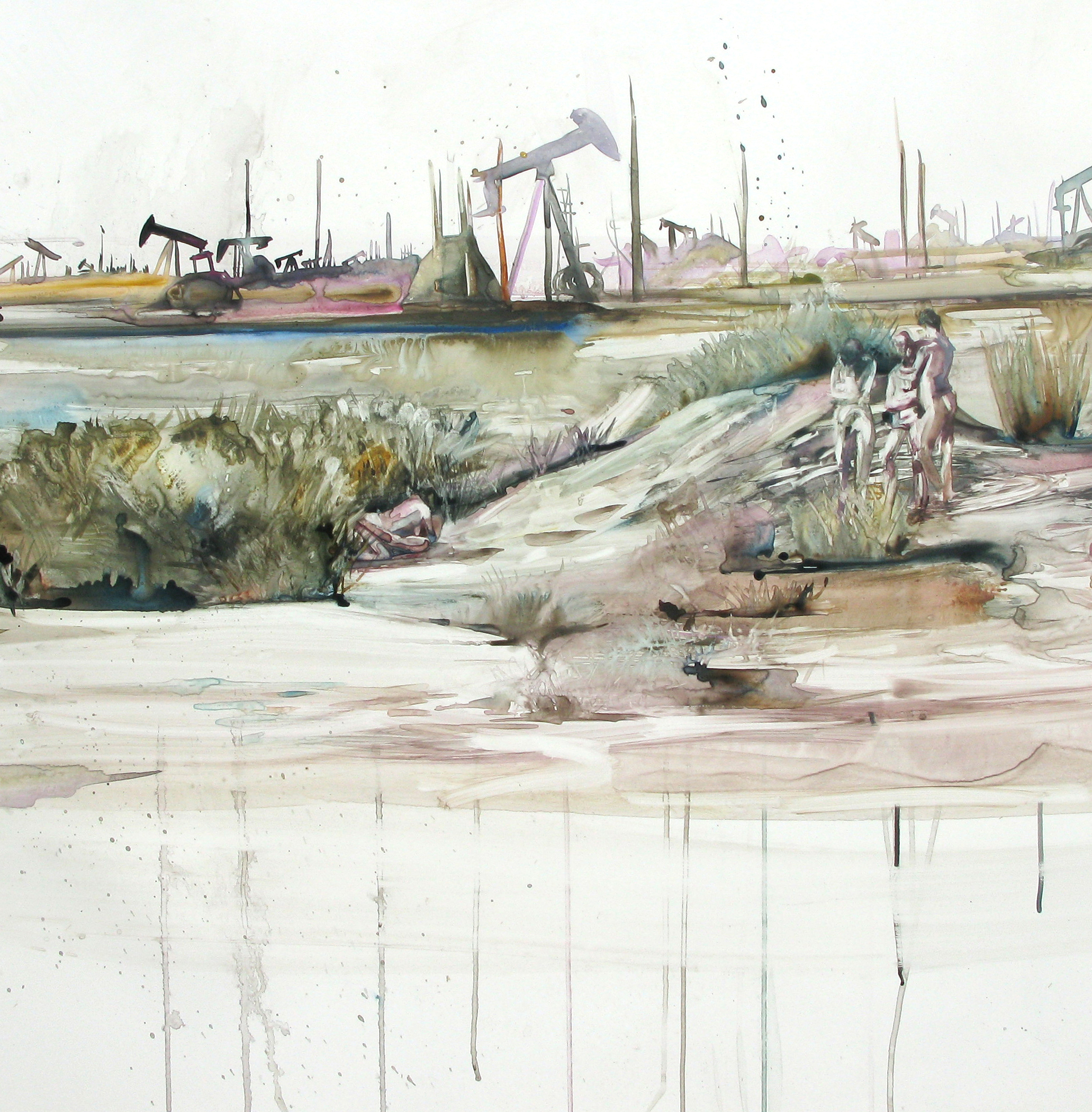 California Dreaming (detail), 2015, watercolor and gouache on paper