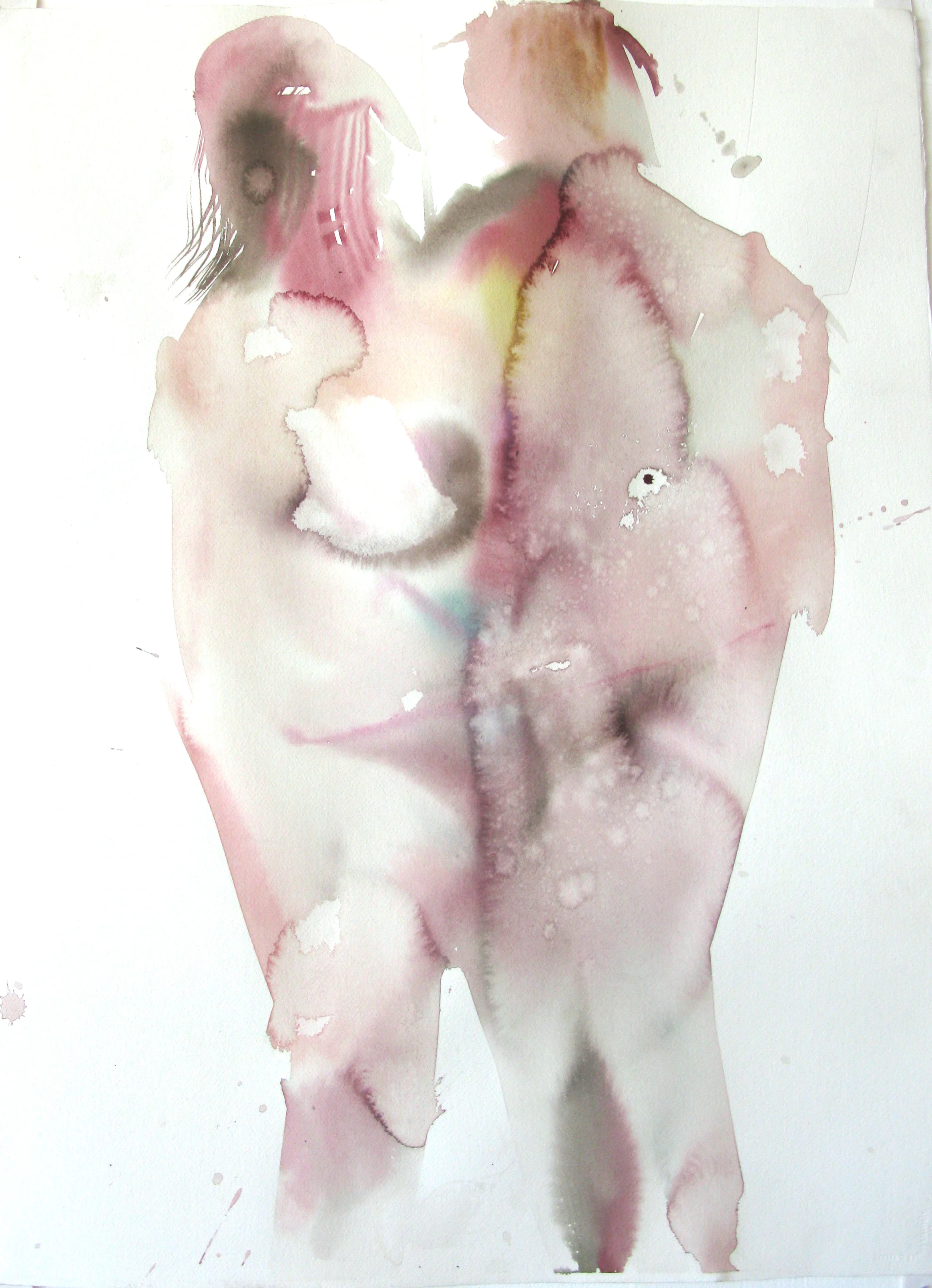   We Are Made To Bleed  2015 watercolor on paper 30" x 22" 