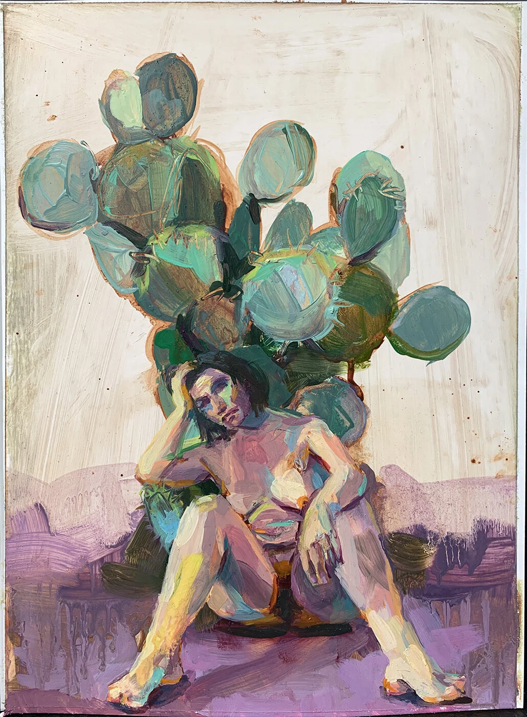   Marrow Sucker  oil on paper 12 x 9 inches 2019 