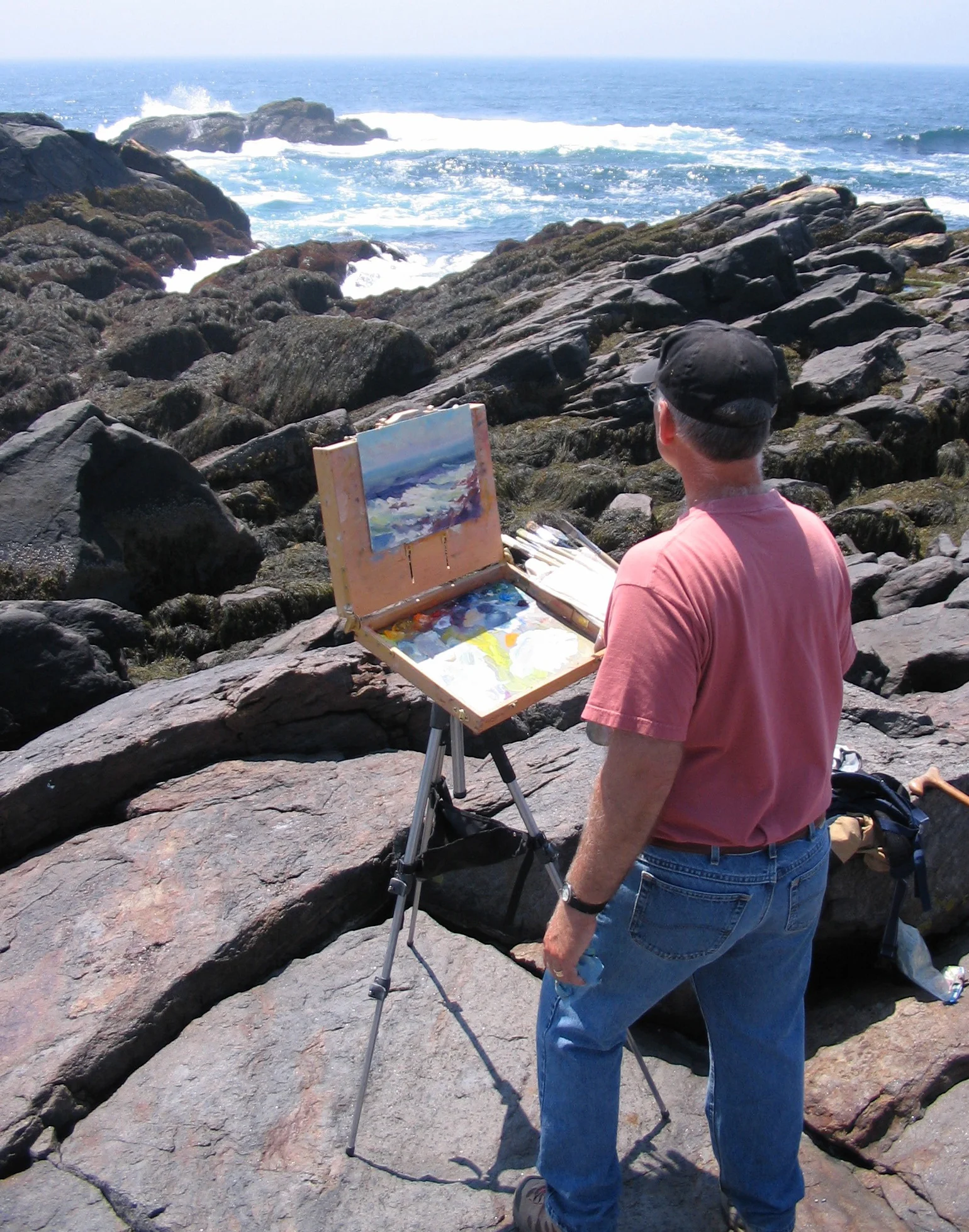 Painting on Monhegan Island, Maine