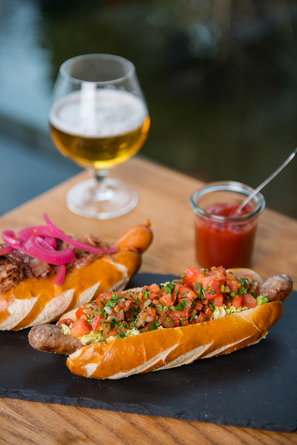 Food styling and food photography hotdog