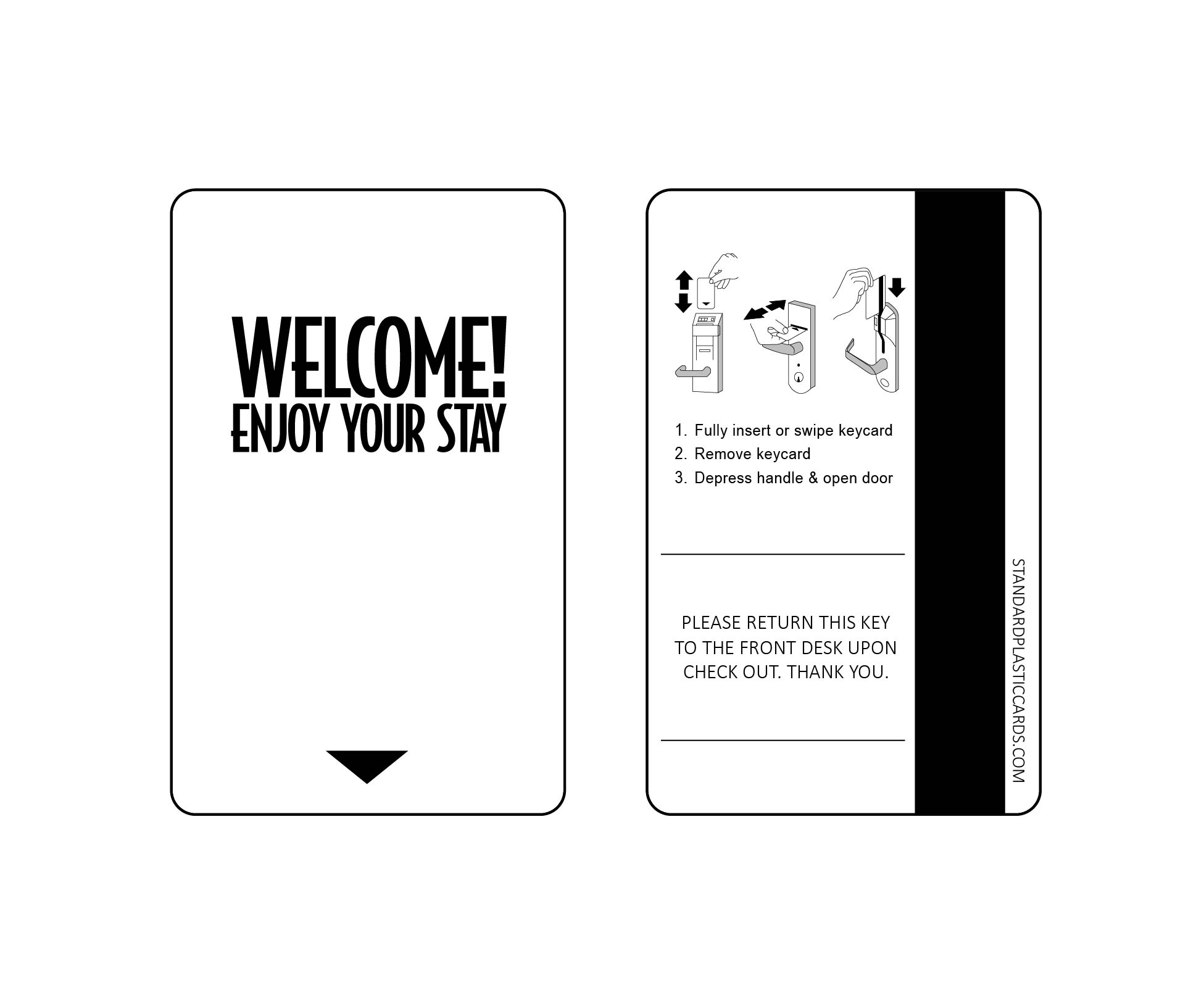 Custom I Generic I Key Cards I CR21 I Hotel key cards Throughout Hotel Key Card Template