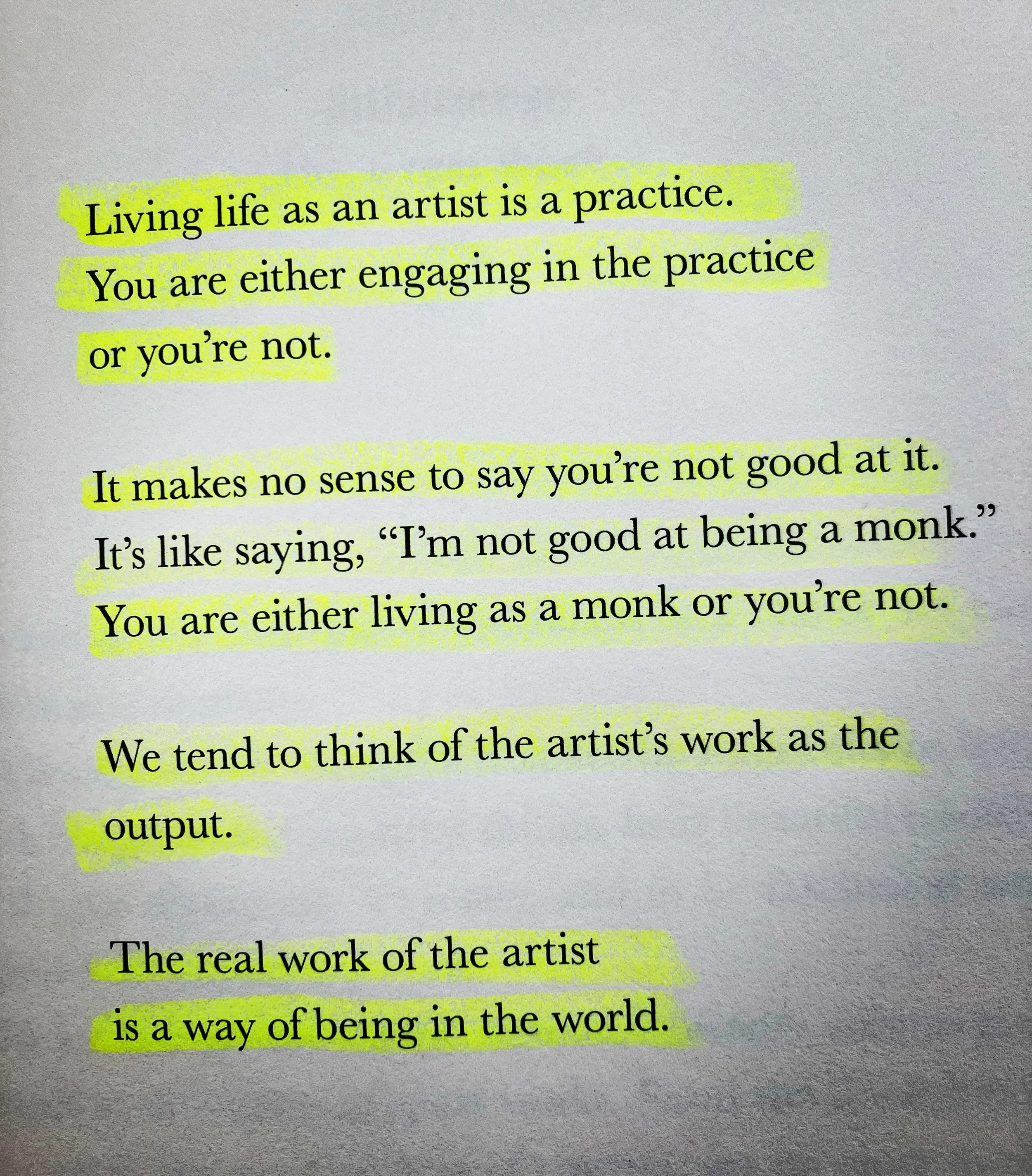 Living Life as an Artist